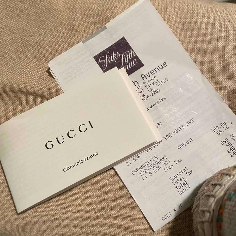 Authentic Gucci Multicolor Espadrilles Size 8 - Picture 3 of 4